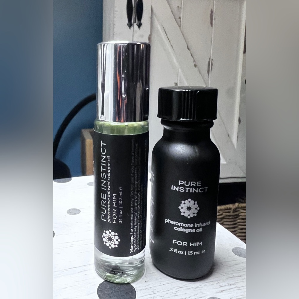 Pure Instinct For Men Get Noticed scent. 2pc fragrance oil set.  Never tested